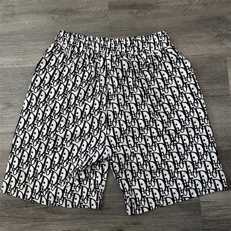 dior black and white shorts
